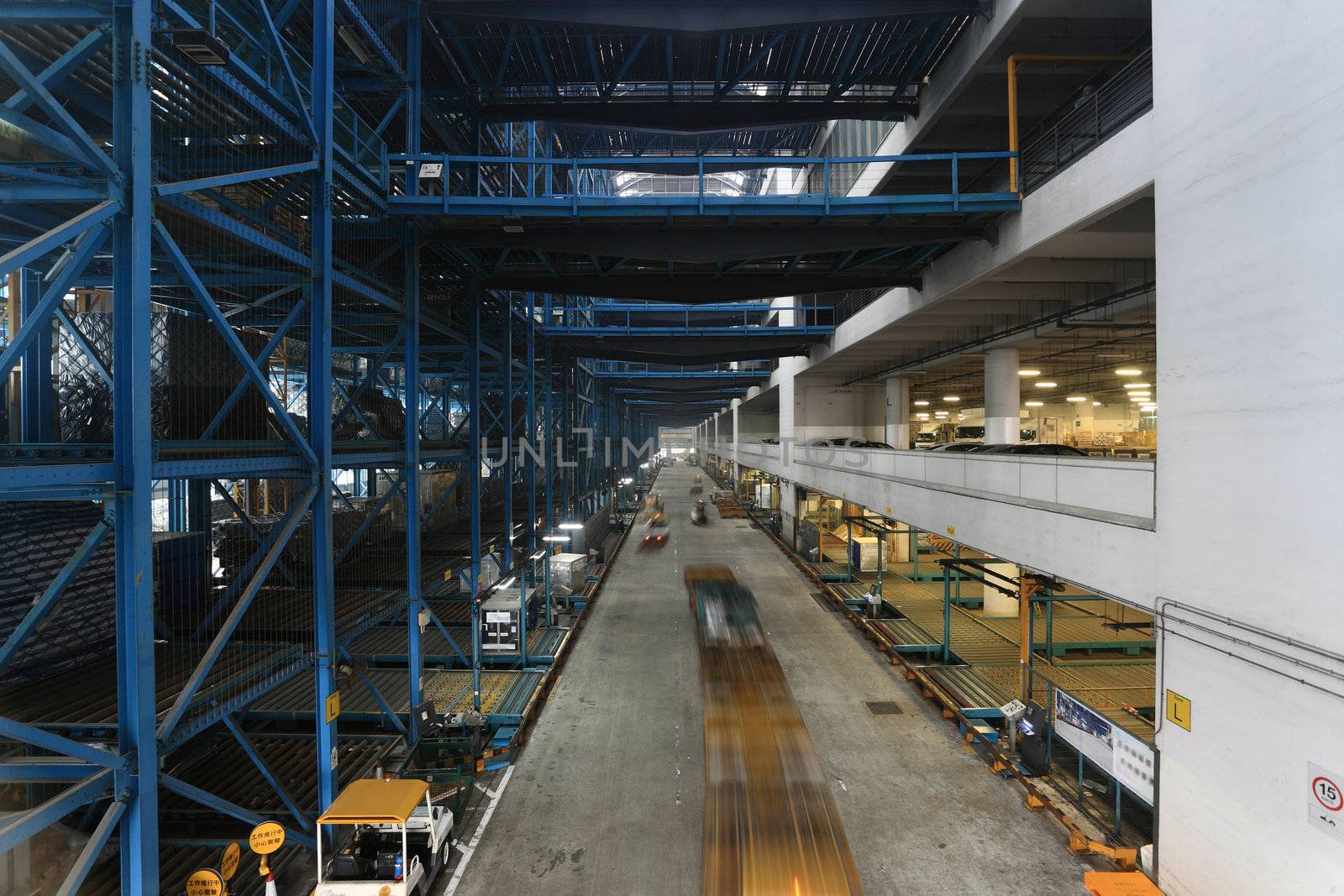 inside of warehouse by leungchopan