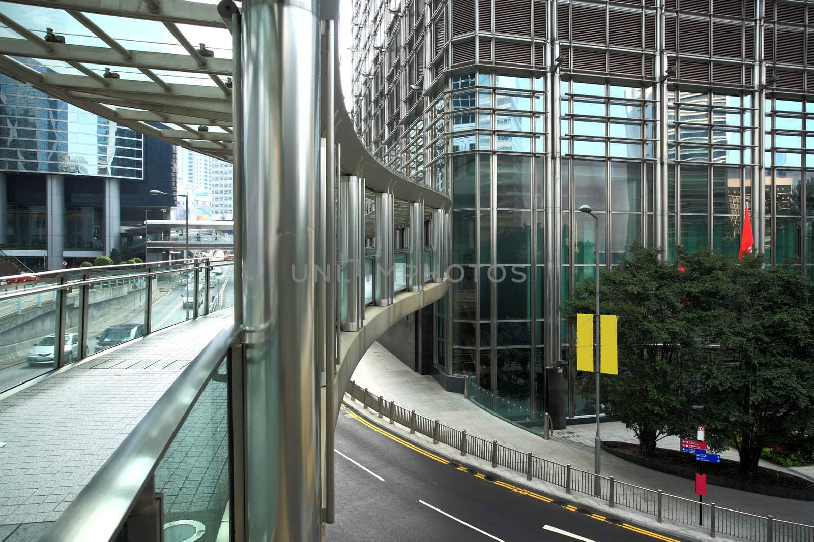 footbridge in Hong Kong by leungchopan