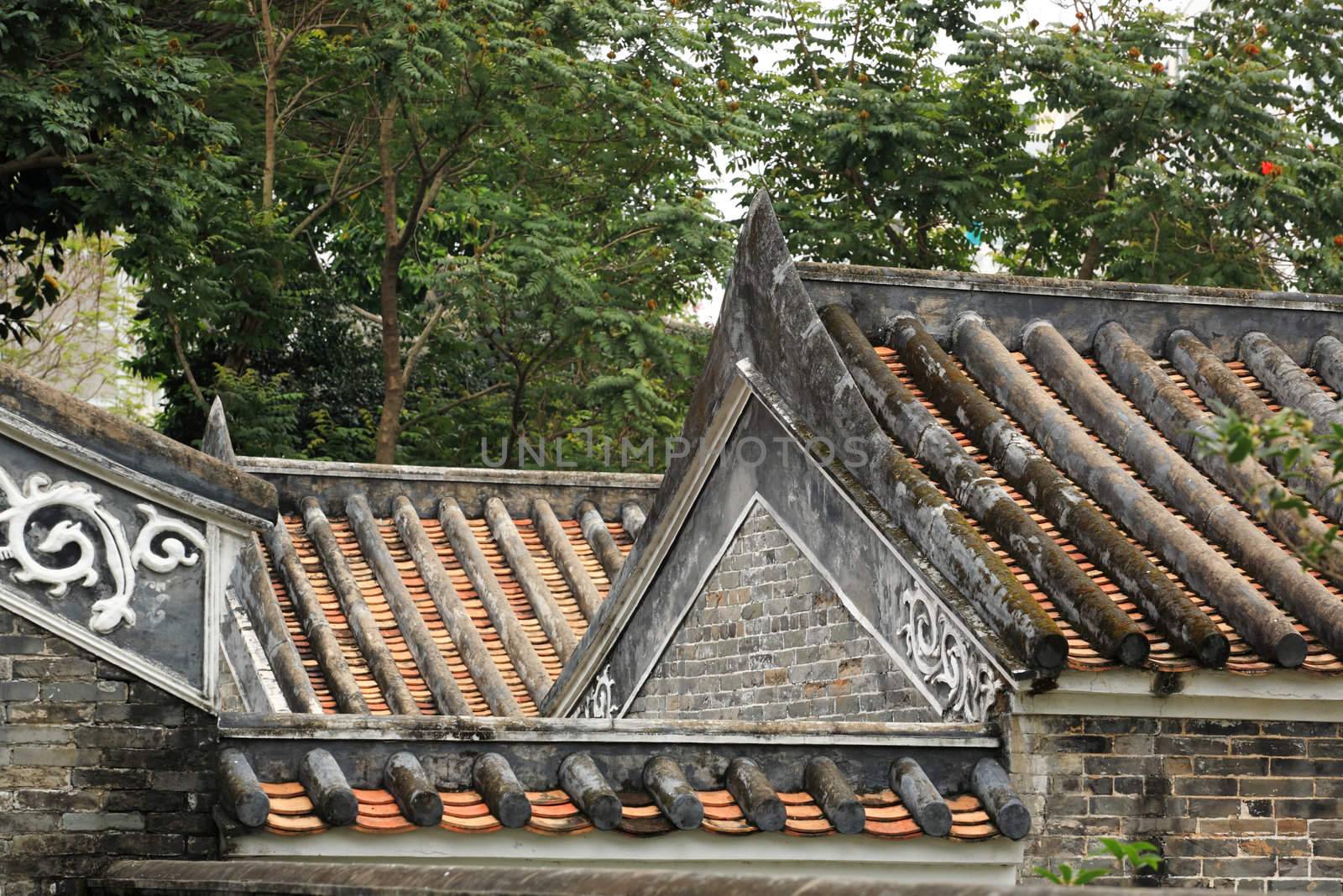 chinese building roof by leungchopan