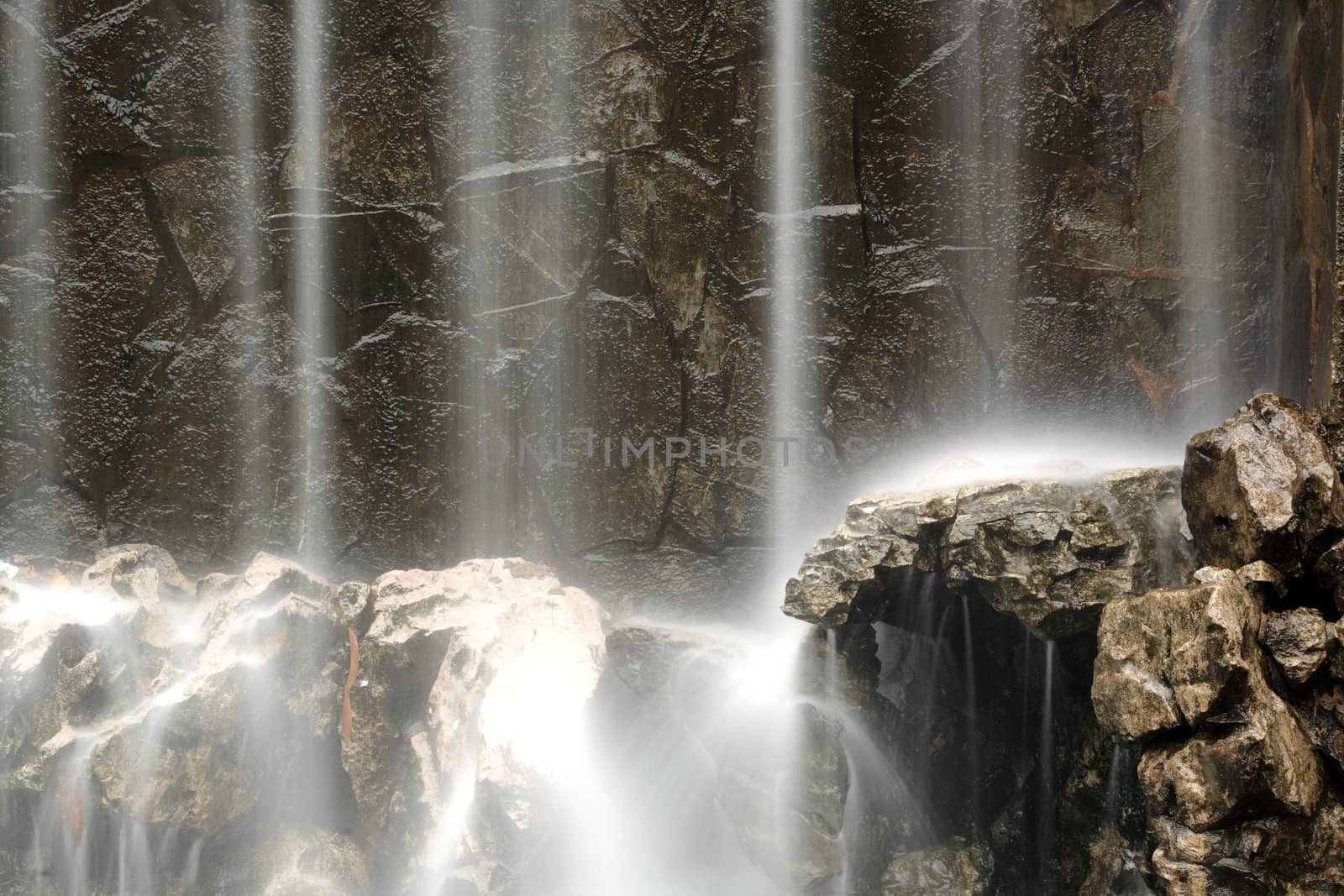 waterfall background by leungchopan