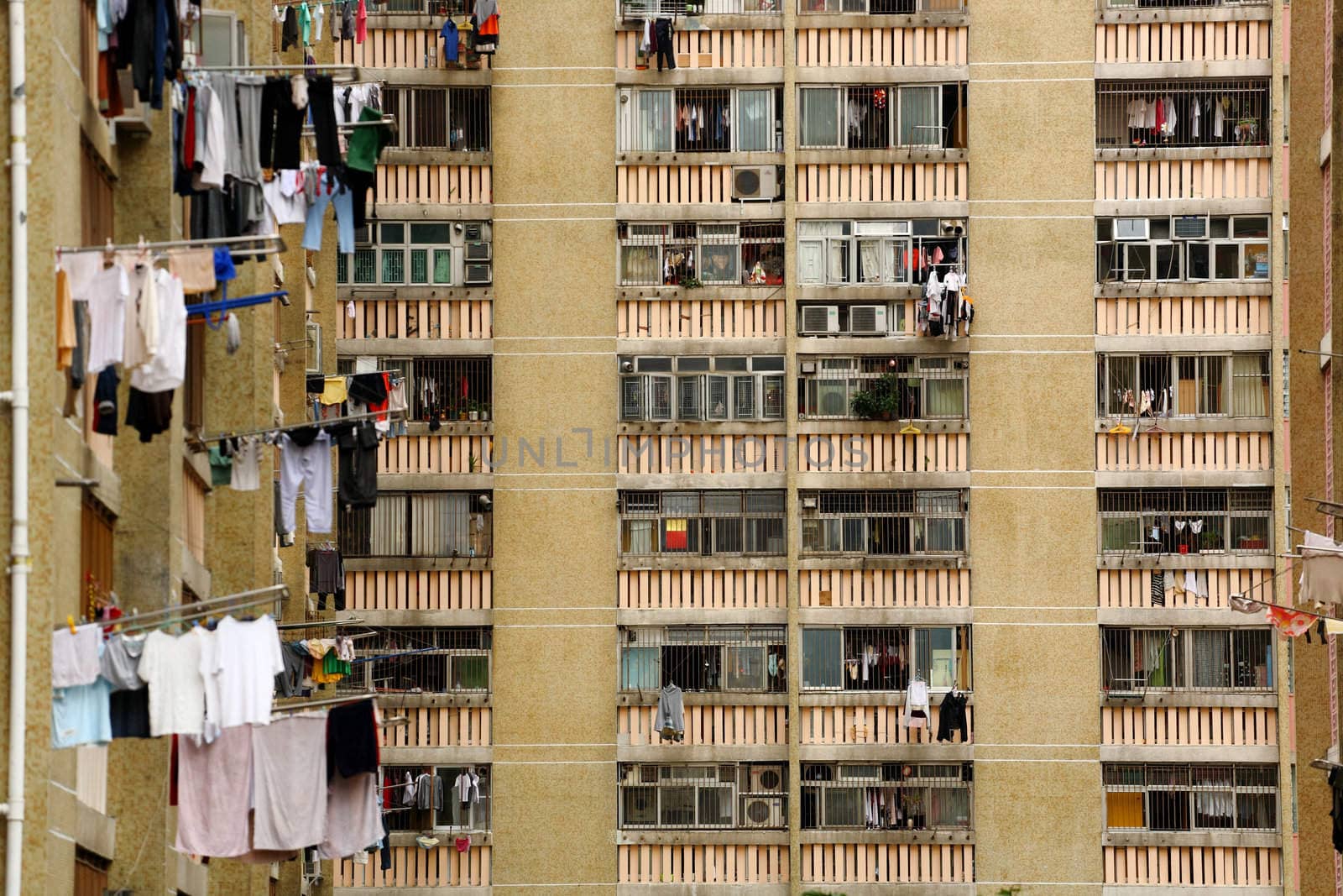 public apartment block in Hong Kong, China by leungchopan