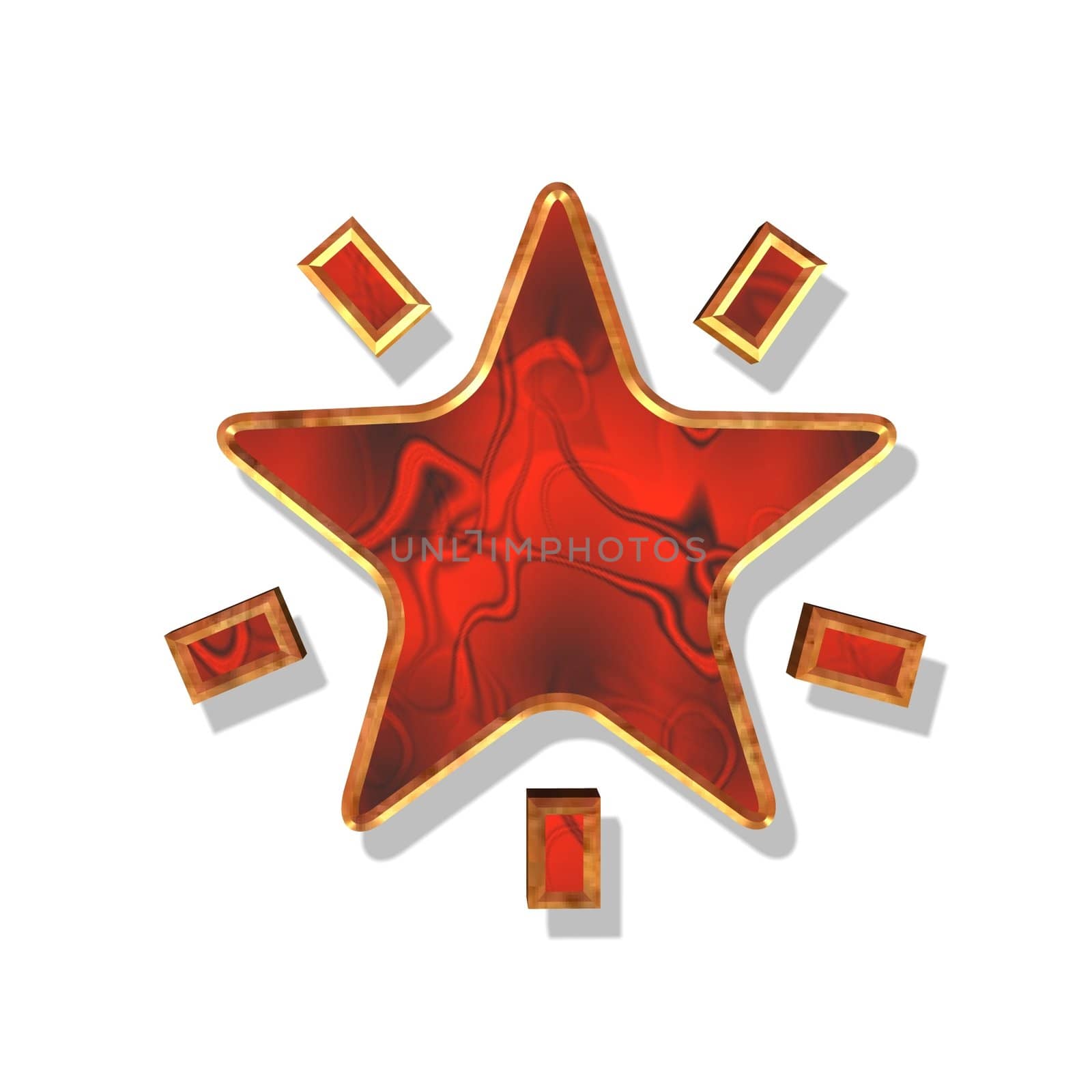 a red and gold star decoration for christmas