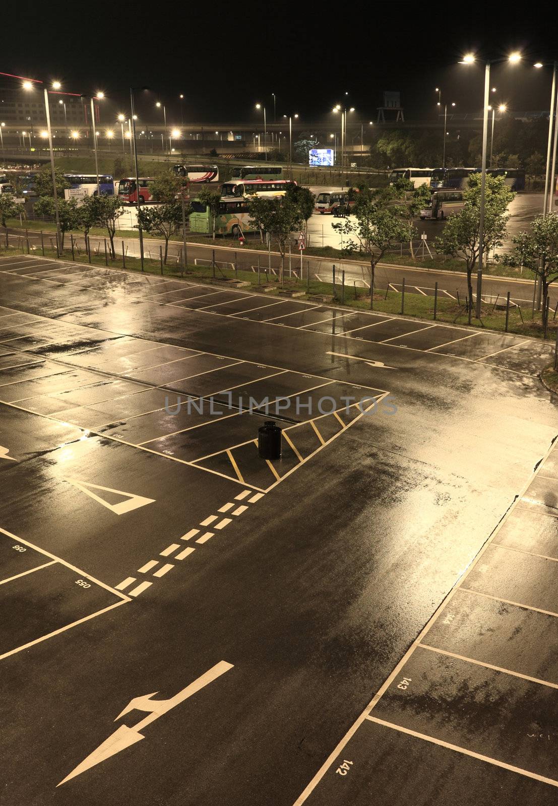 car park at night