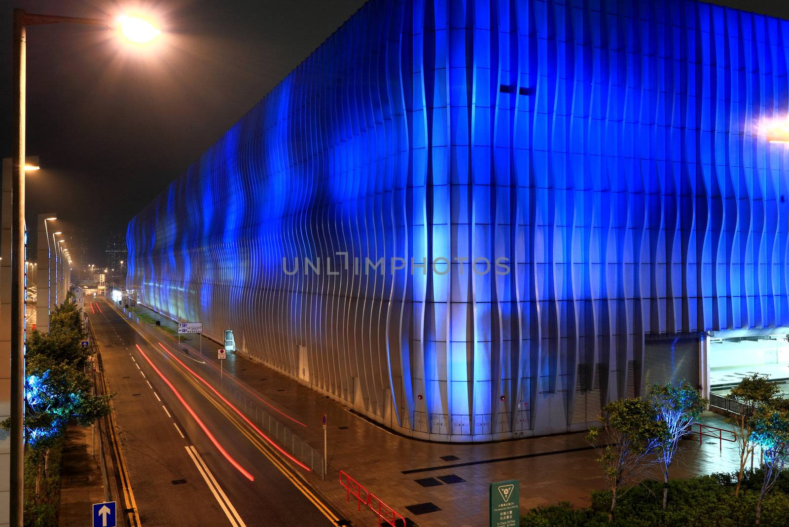 modern building at night