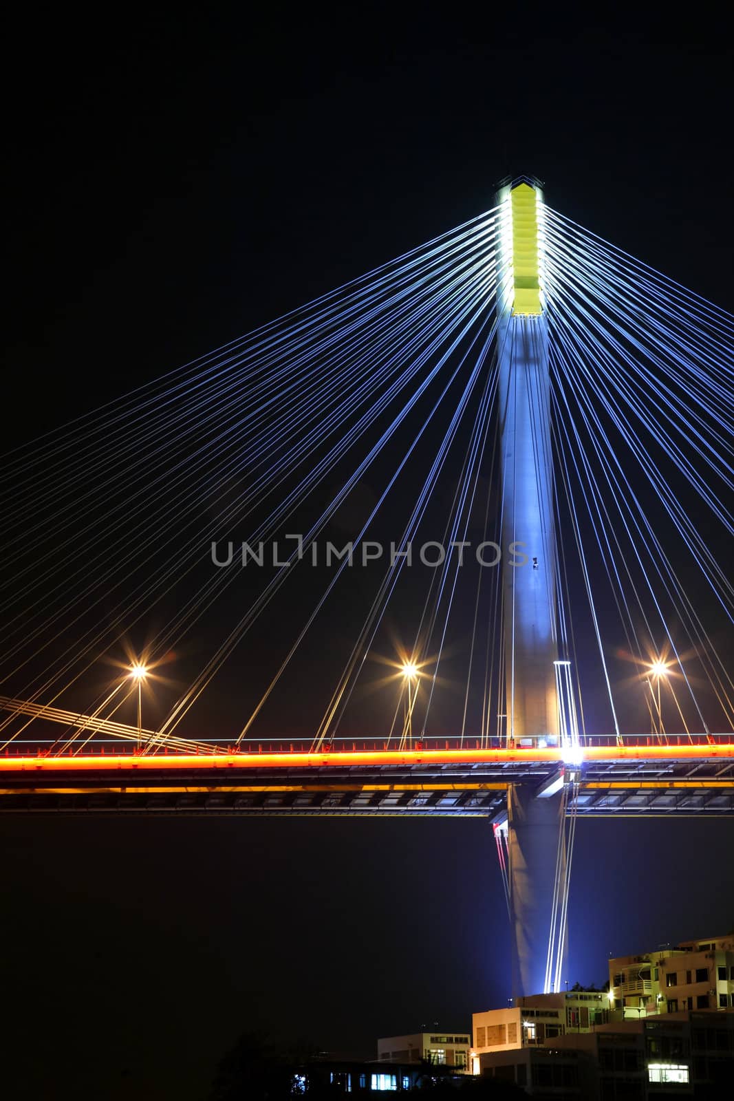 Hong Kong, Ting Kau Bridge at night