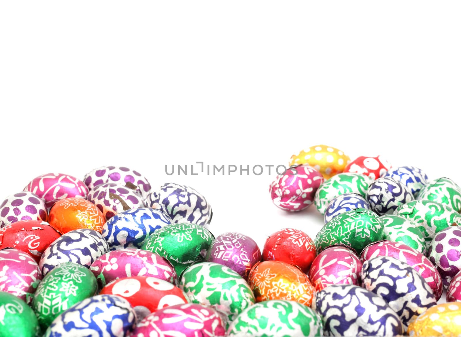 Colorful easter eggs background