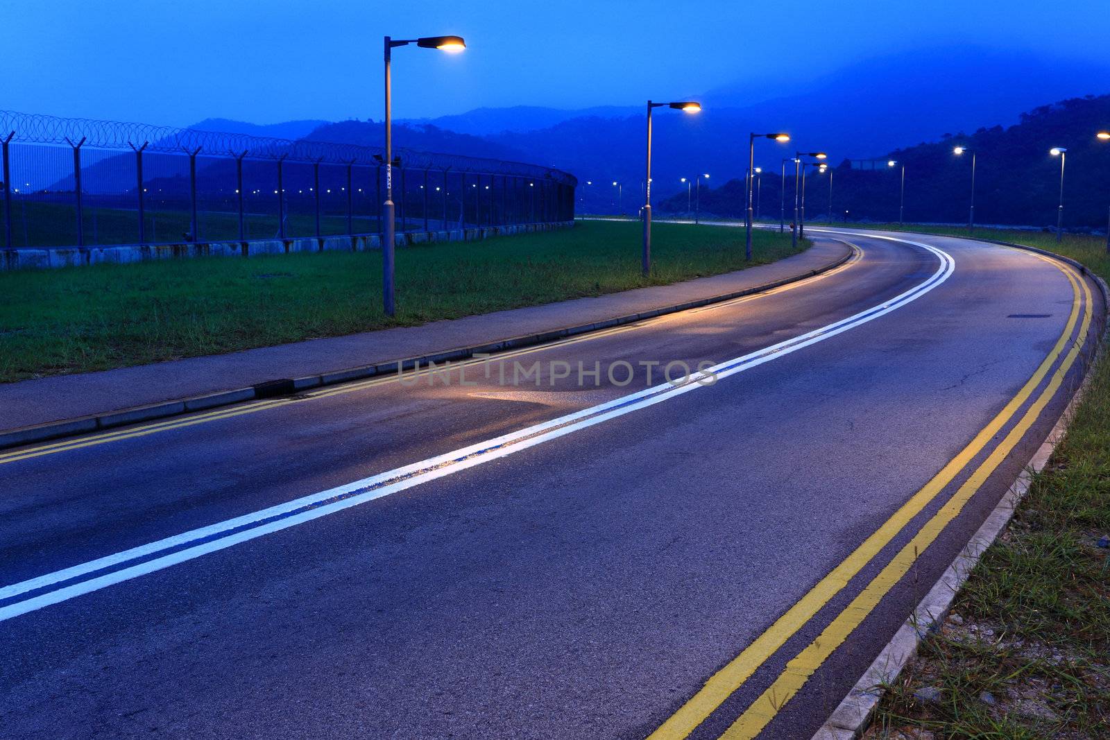 road at night