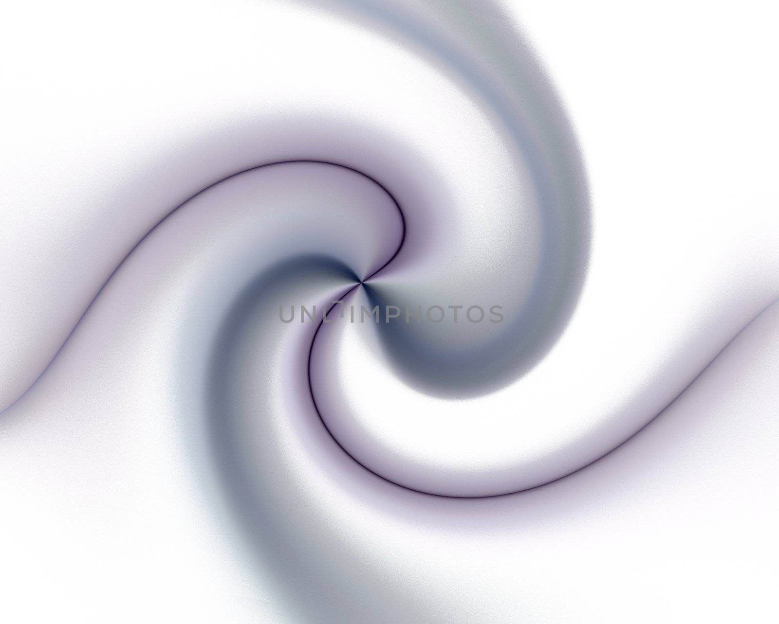 Abstract blue spiral flash on a white background