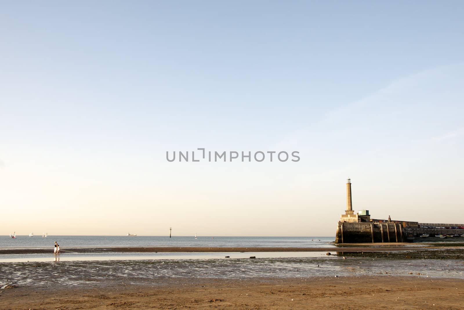 A view from Margate  beach in the late afternoon