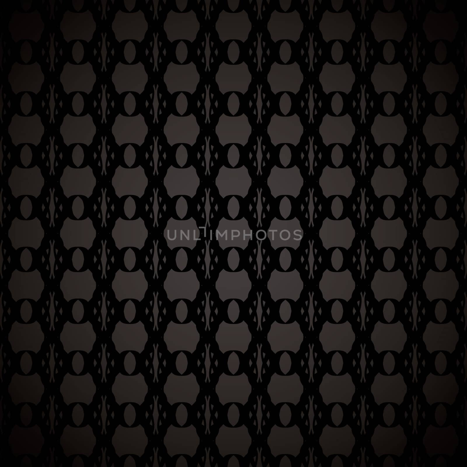 Abstract black background with seamless tile with floral effect