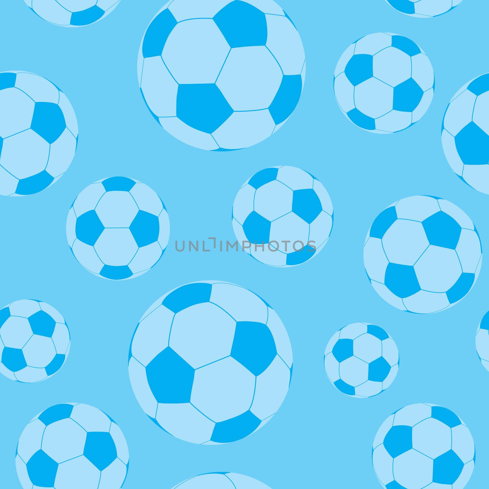 seamless football or soccer wallpaper background pattern in blue