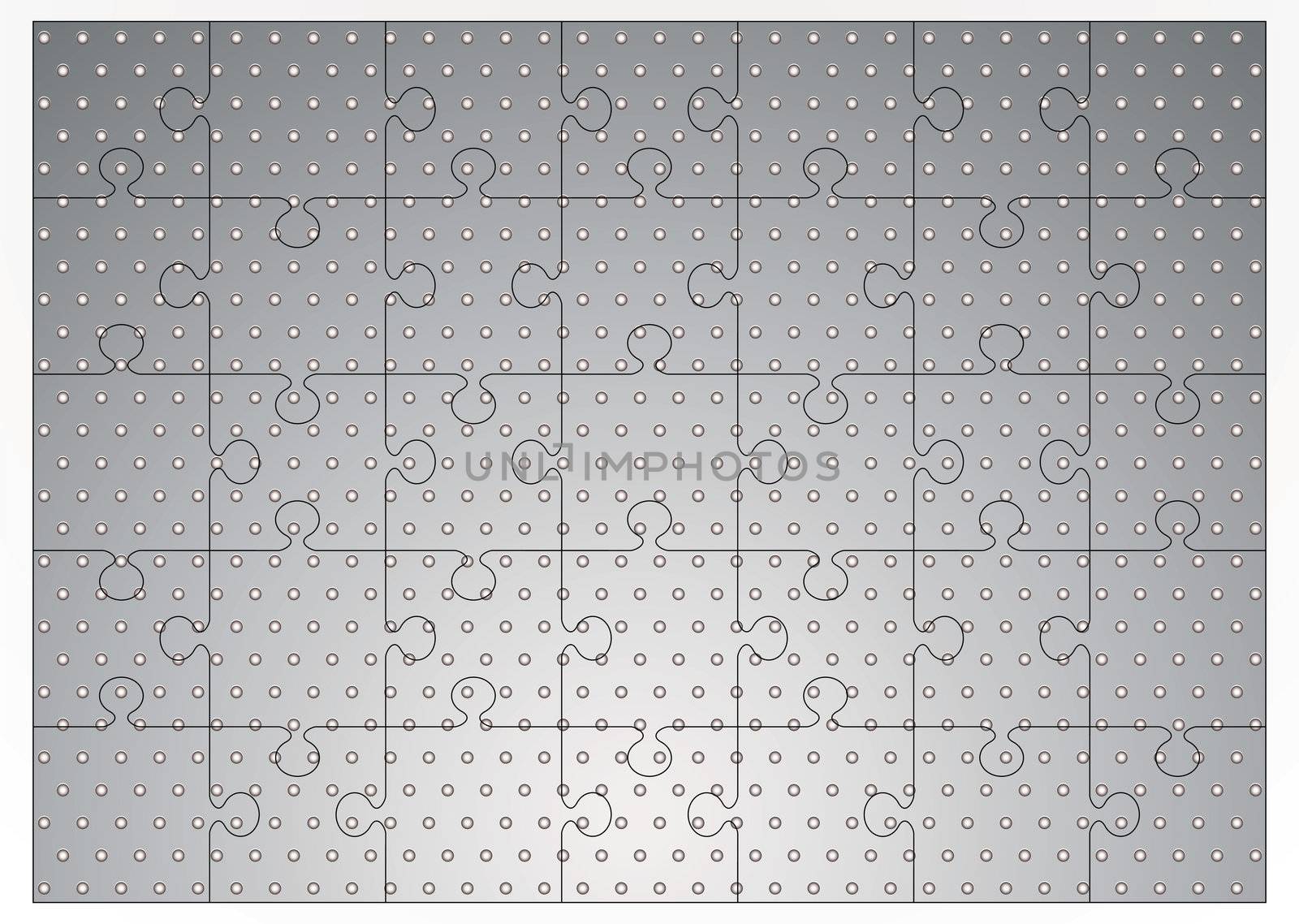 Silver metal jigsaw puzzle by nicemonkey