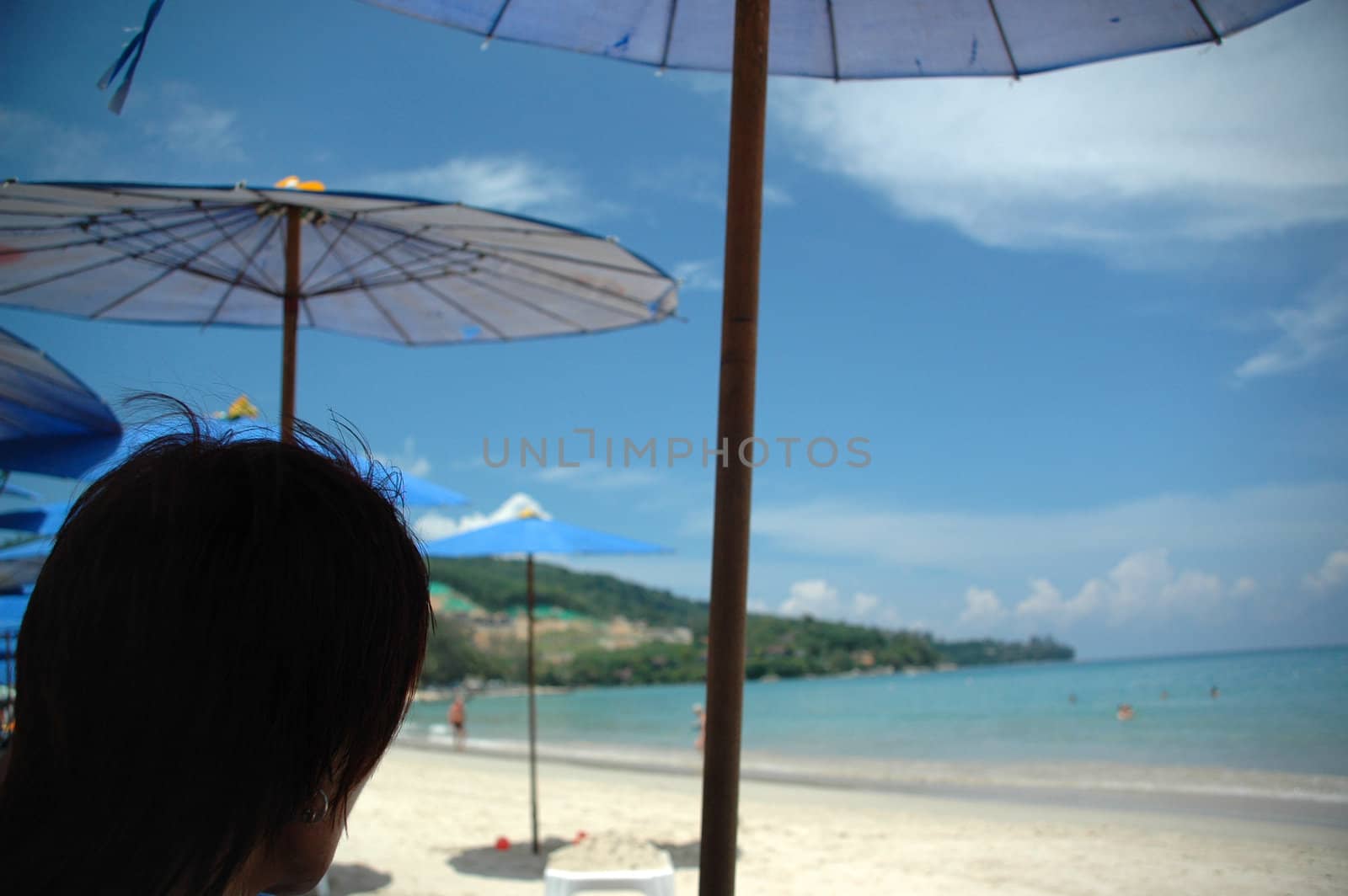 Woman lokking out at the sea