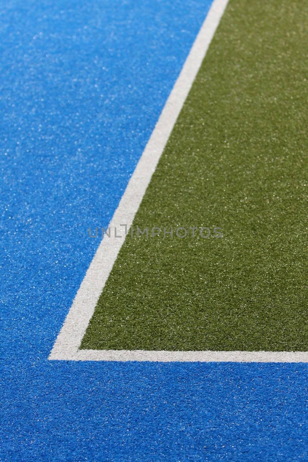 Corner lines of an Astroturf hockey field