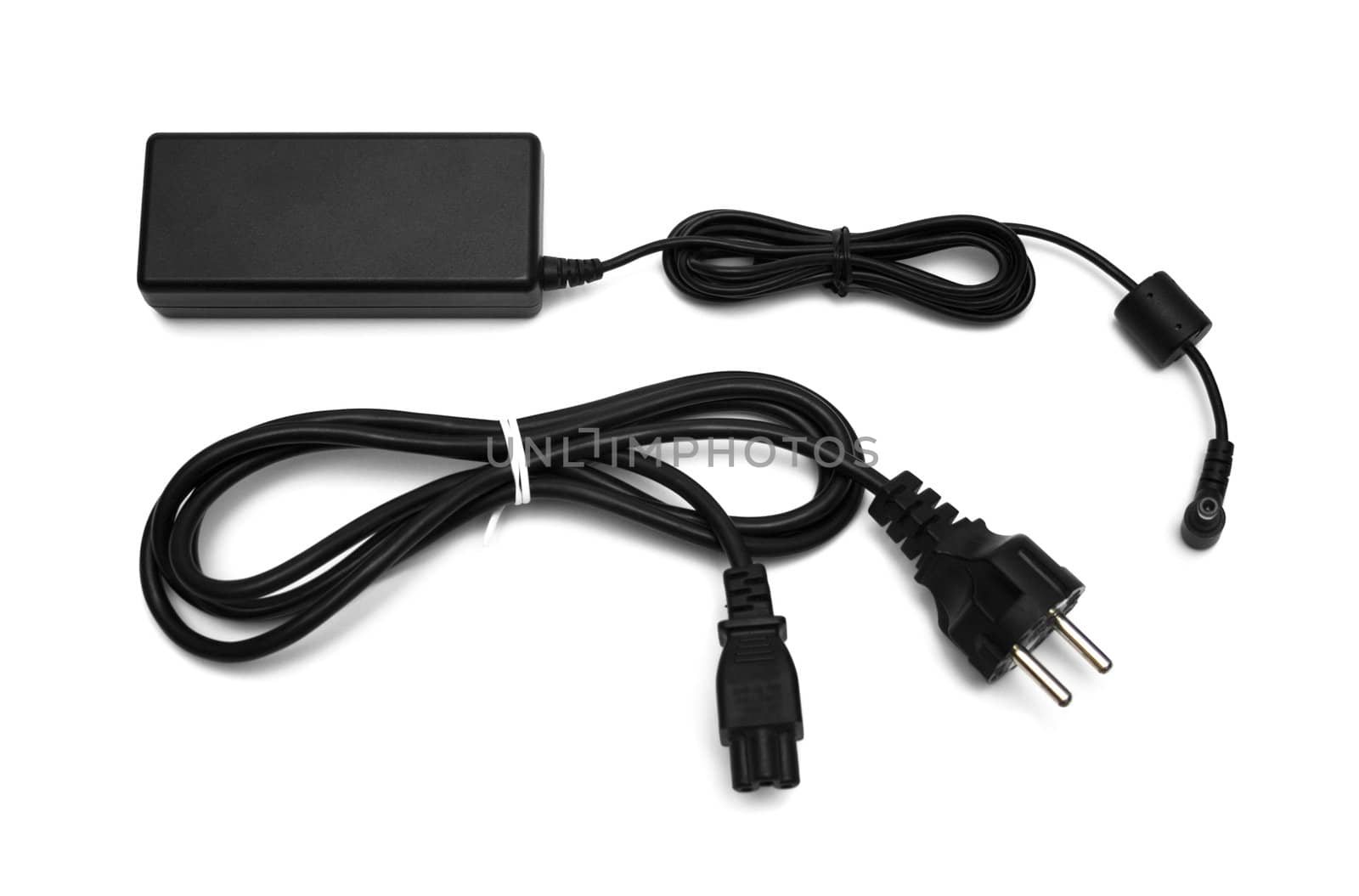 a power pack for a laptop isolated on white