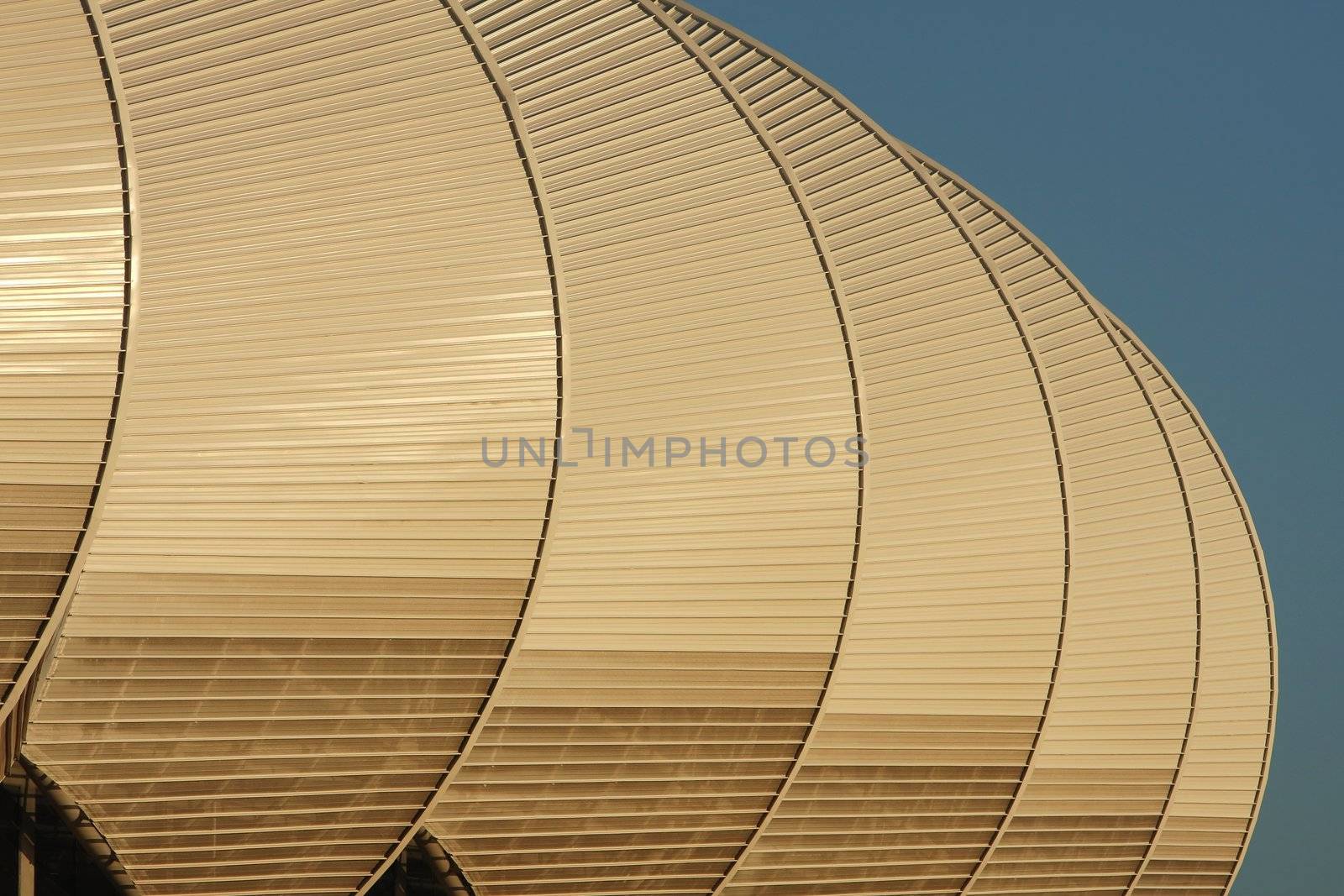 Unique design of roof for world cup soccer stadium in Port Elizabeth, South Africa