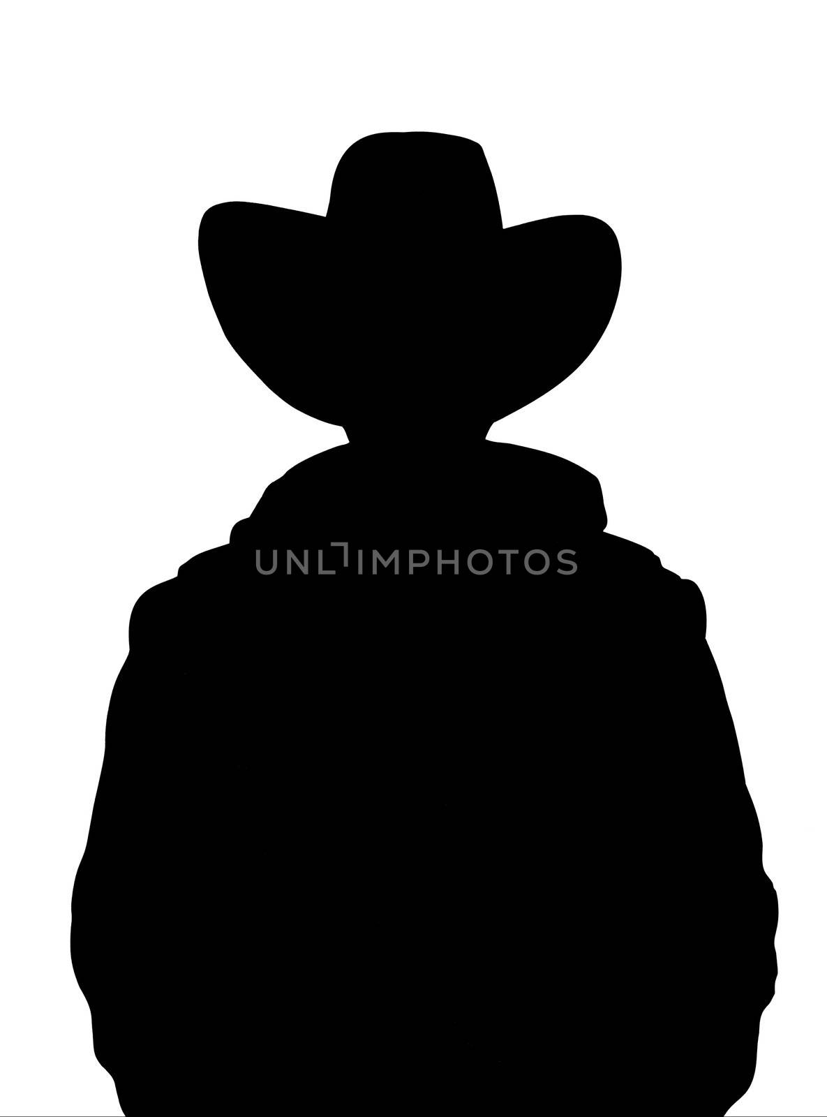 Silhouette of a cowboy
