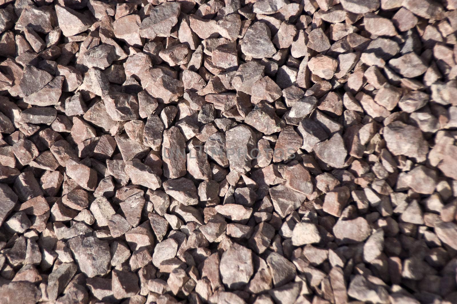 Close up detail of some gravel from above