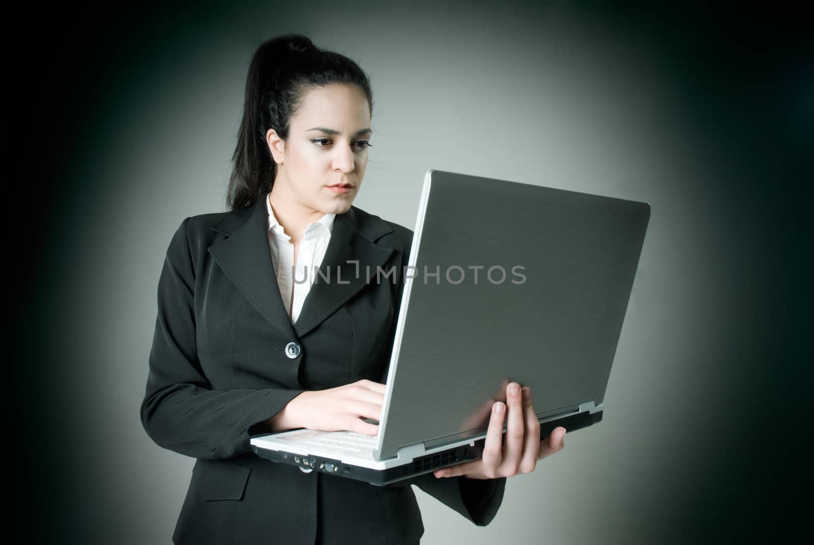 Businesswoman with laptop