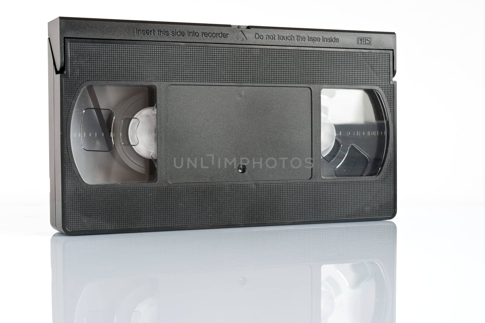 vhs video cassette isolated on white background with clipping path
