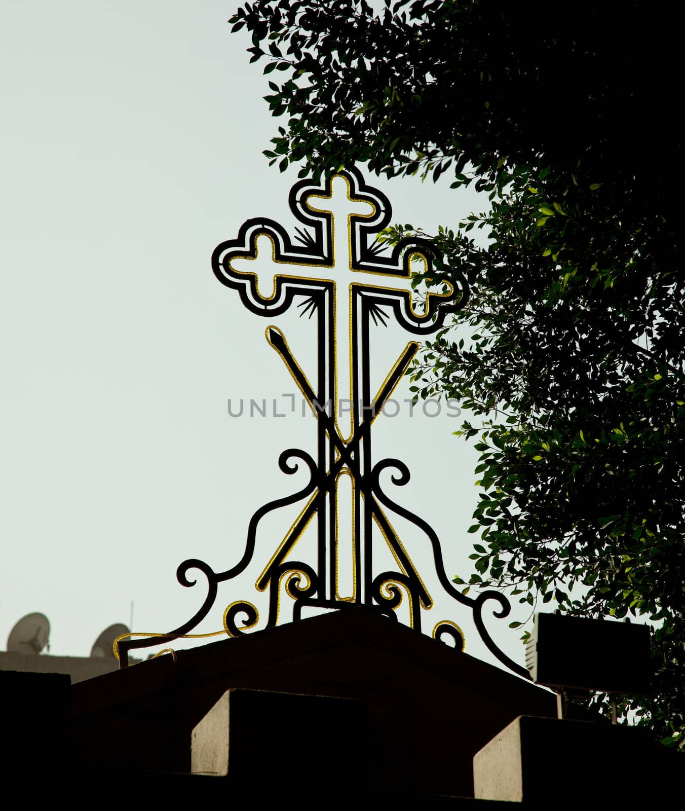 Coptic Christian cross in Cairo by steheap