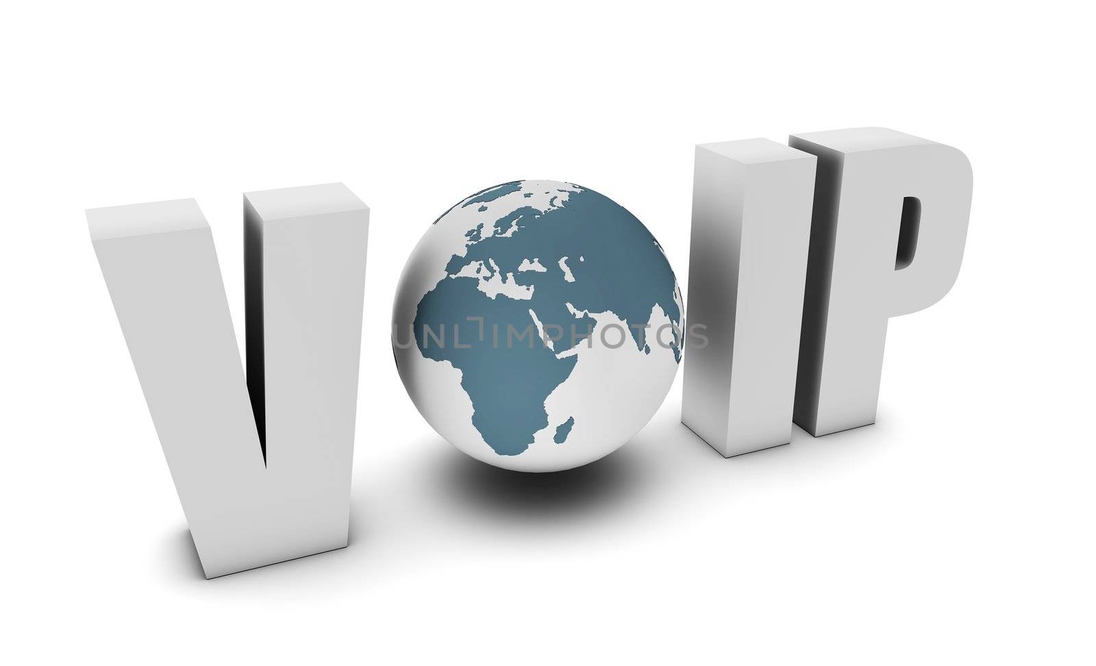 Voip Voice Over IP Internet Communication in 3d