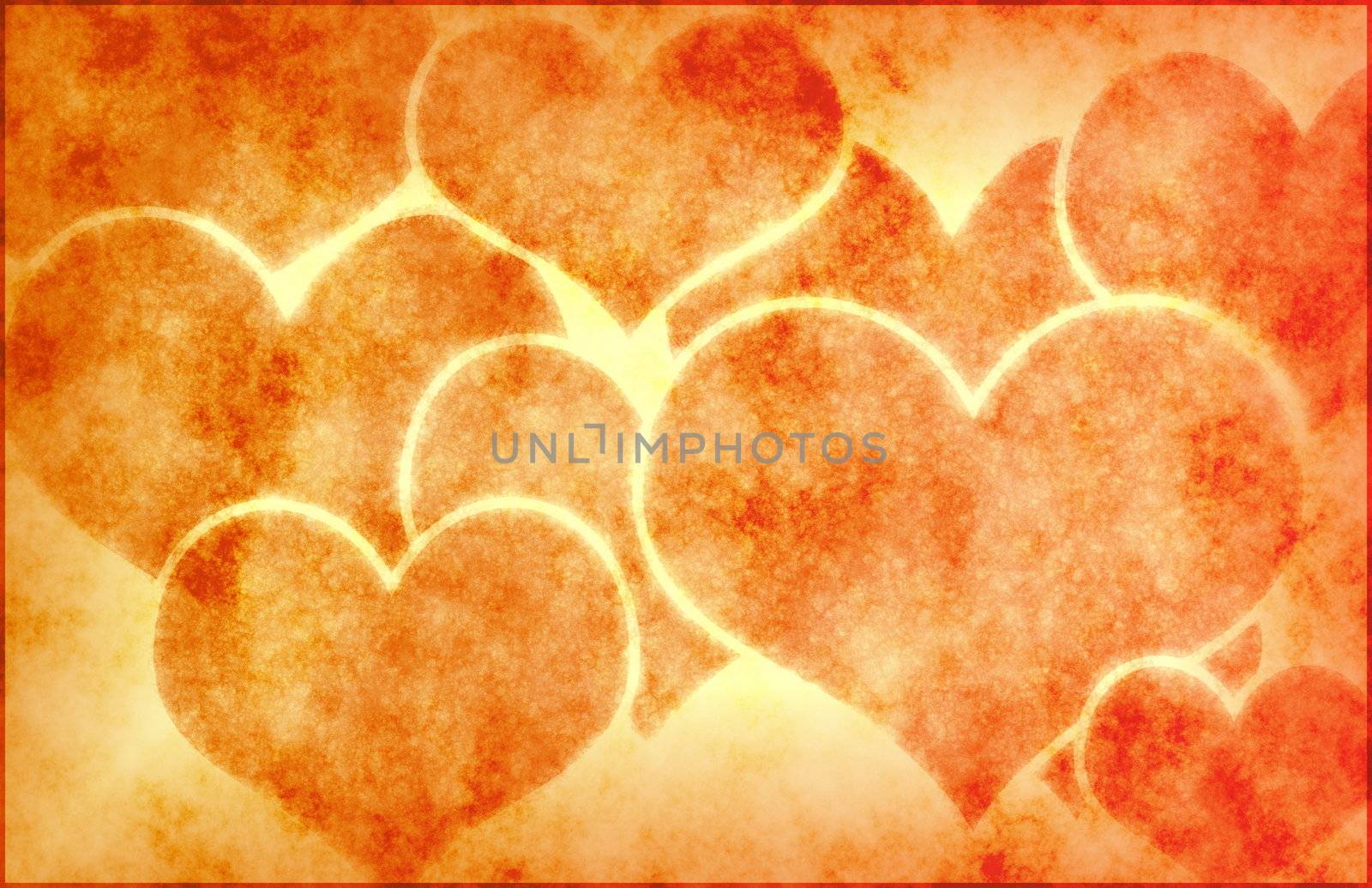Love Laid Out as a Heart Background