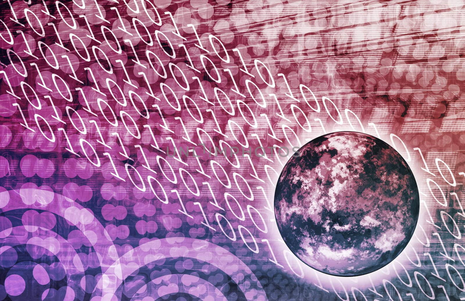 Futuristic Technology Data Flow as Art Abstract