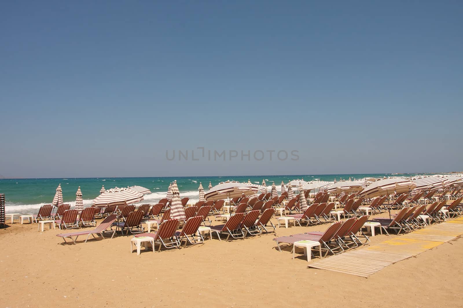 The beach at Crete in Greece