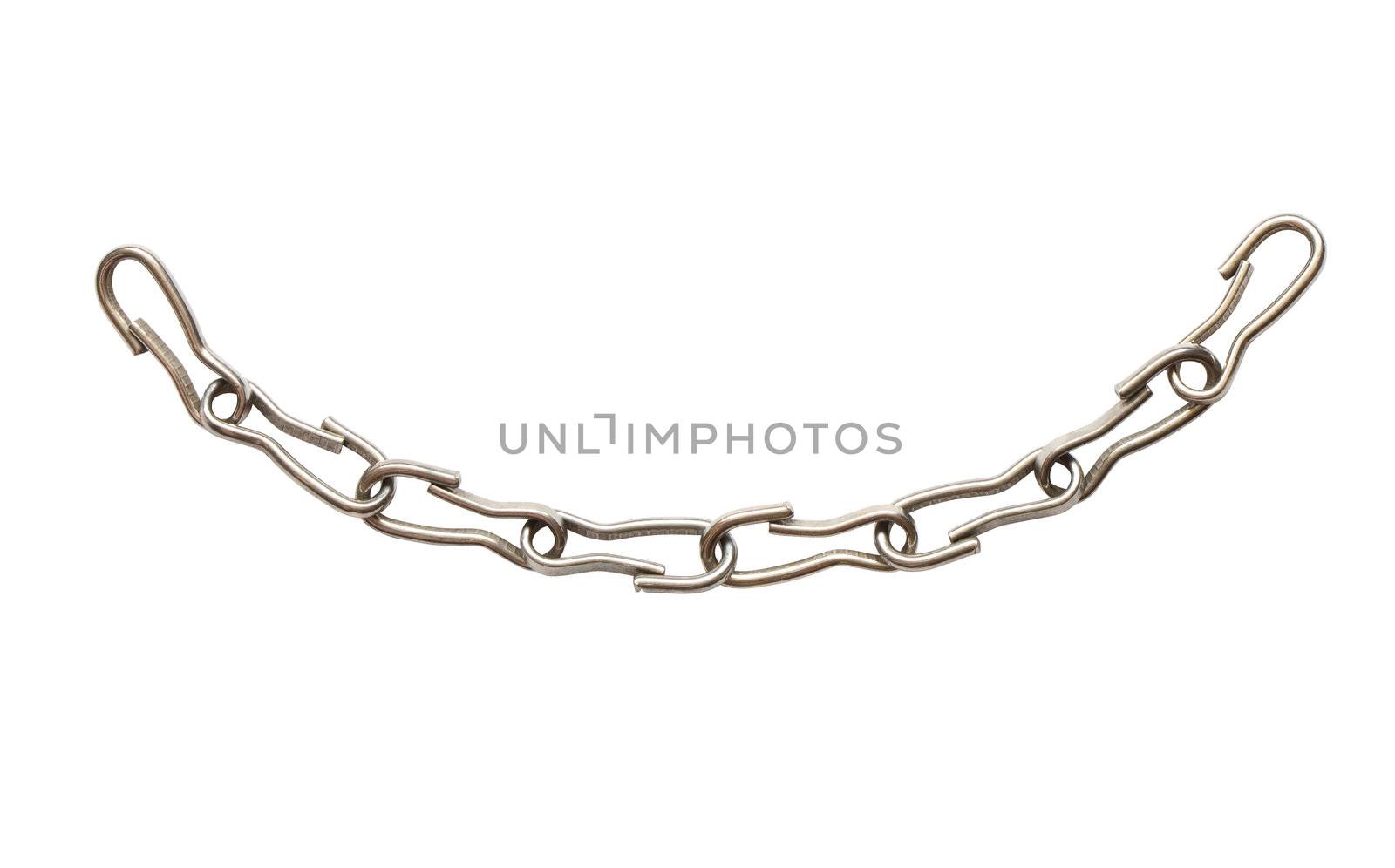 Metal chain isolated on white background with clipping path