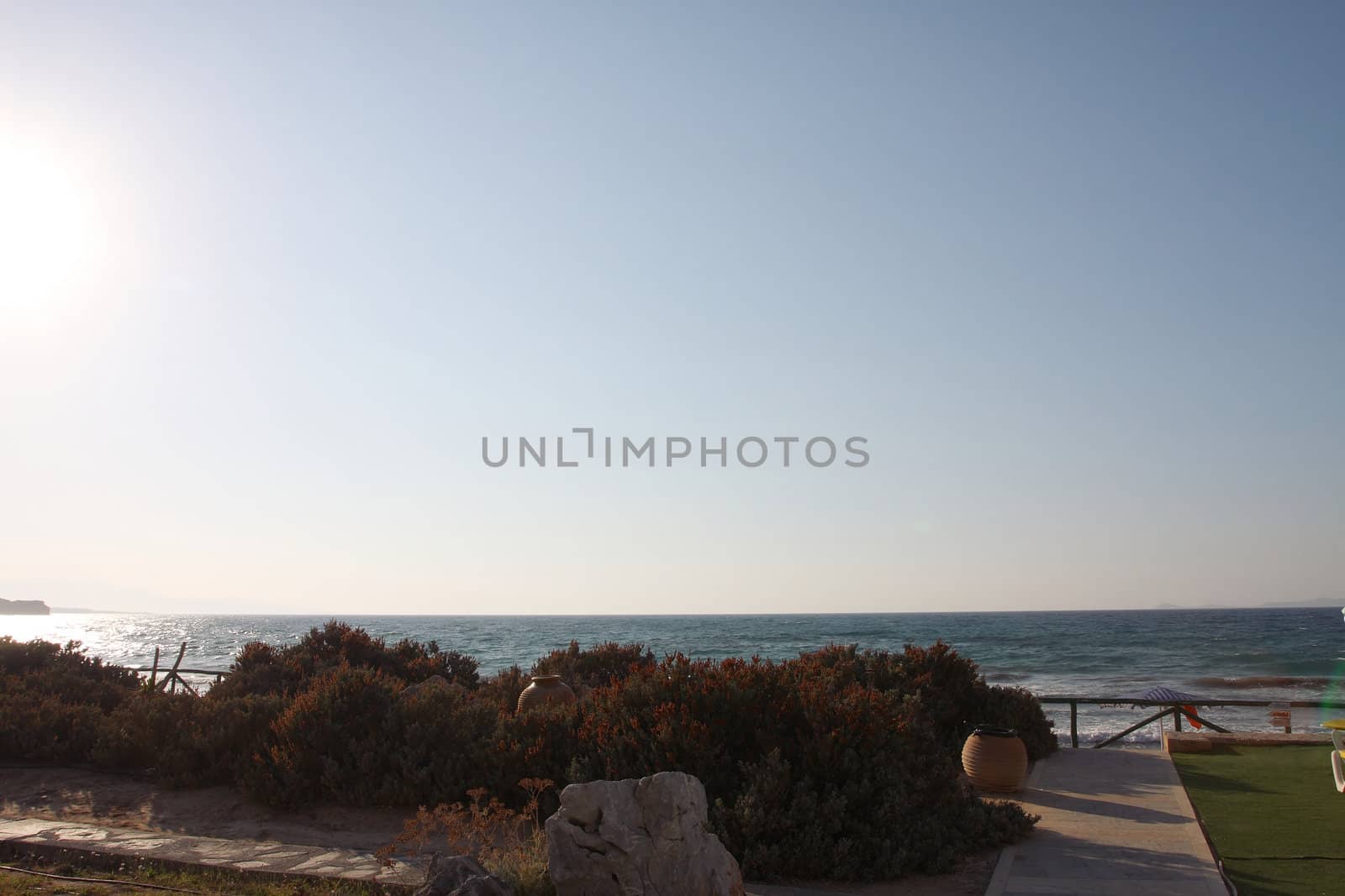 A beautiful terace by the sea / Crete / Greece 