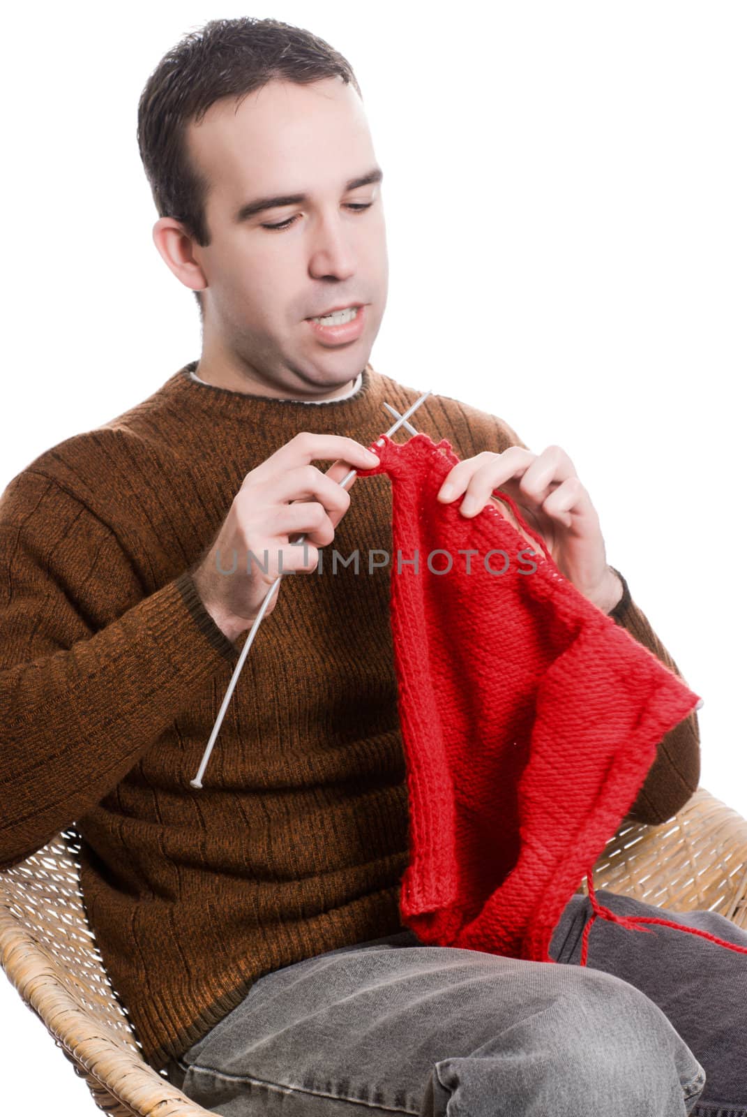 Knitting Man by dragon_fang