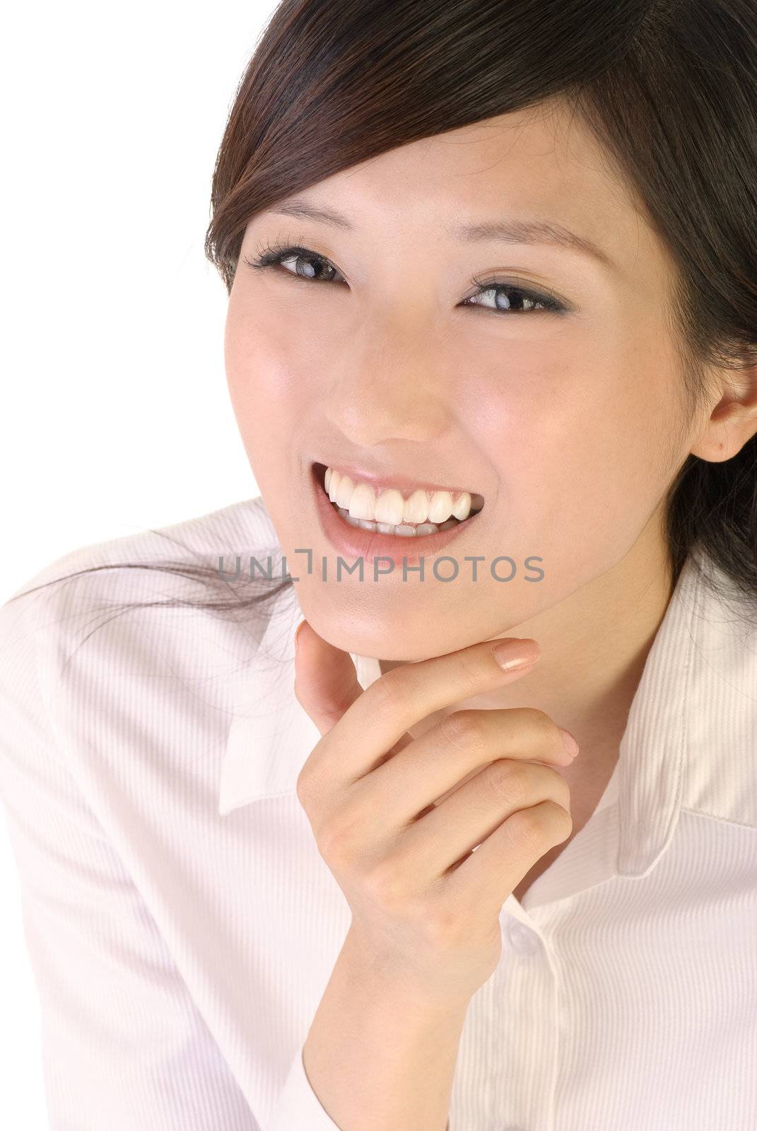 Happy business woman portrait of Asian with smile expression.