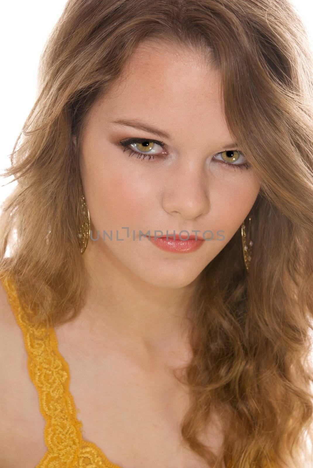 Headshot of Beautiful Teenager by pixelsnap