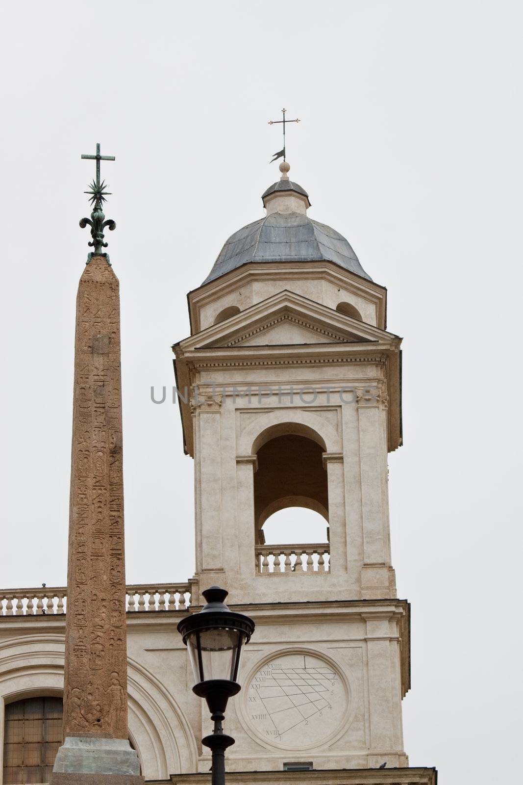 Trinity of Mountains, famous church in Rome, Italy 