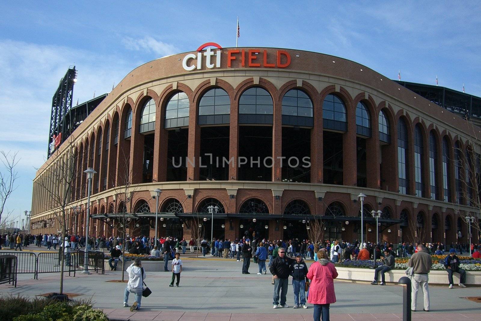 Made of concrete and old fashioned bricks, Citi Field during its first season