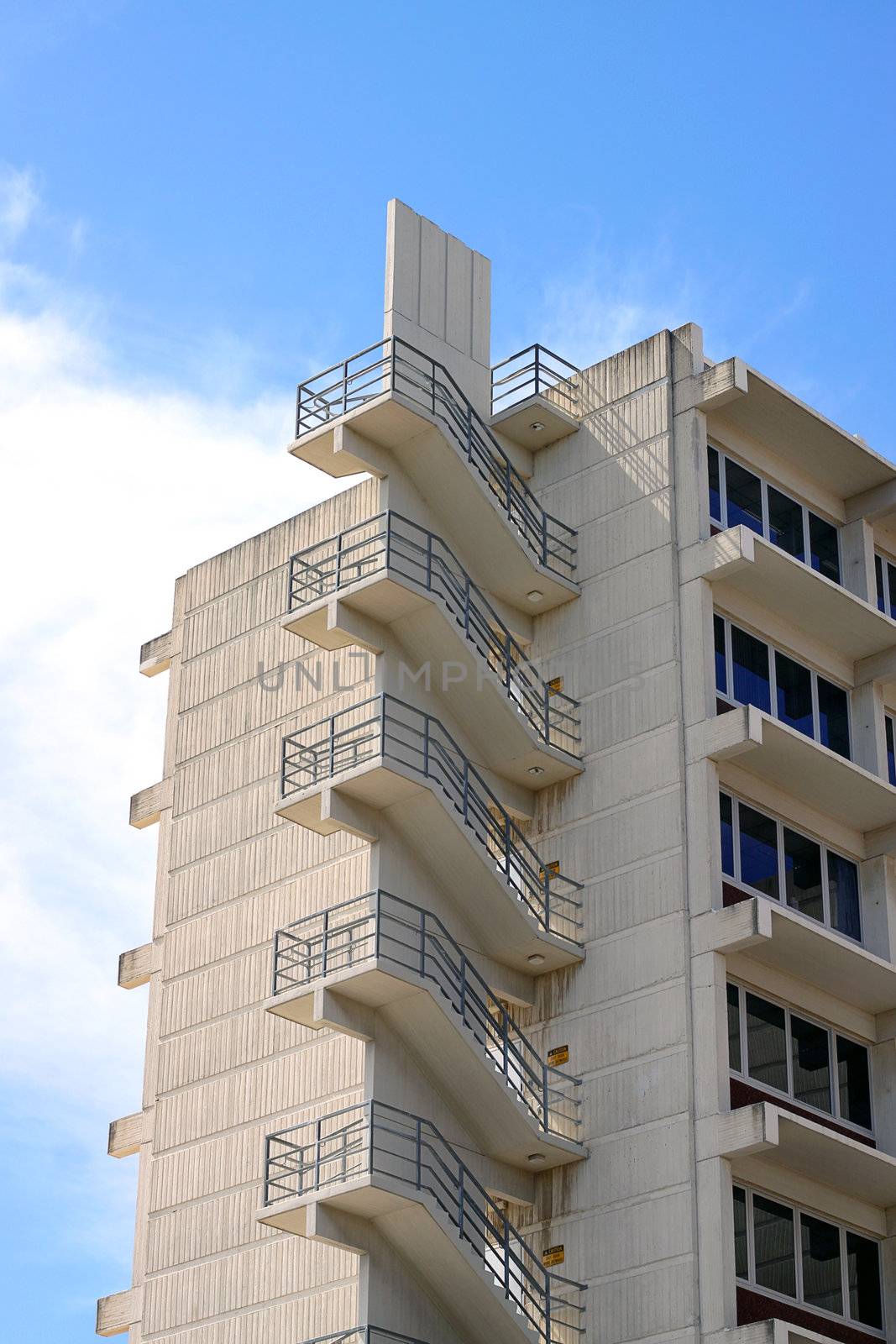 Fire Escape Stairs on Office Building.  Adelaide, Australia by Cloudia