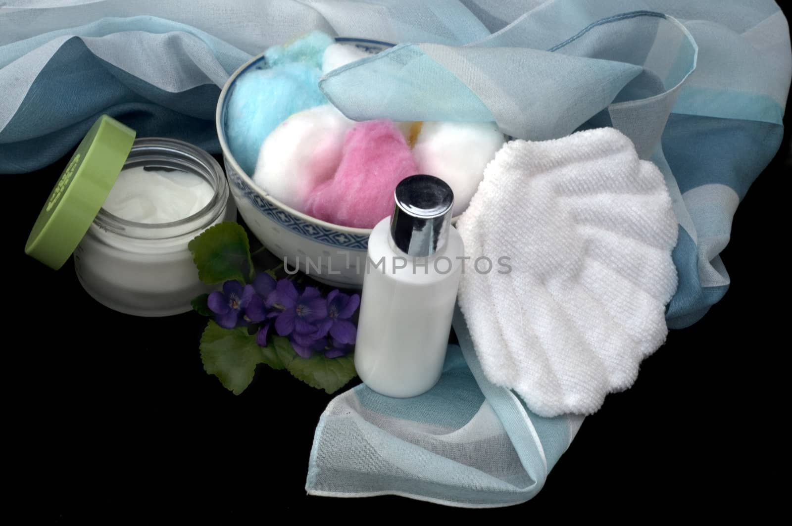 range of creams and accessories for personal care