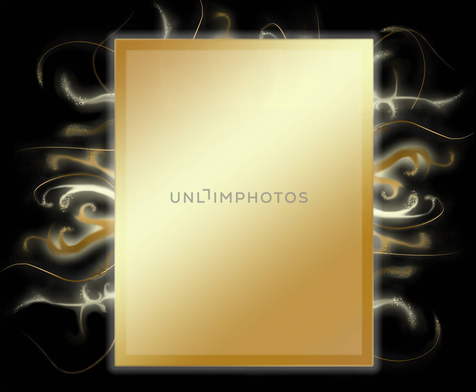 gold wallpaper with decoration on black background