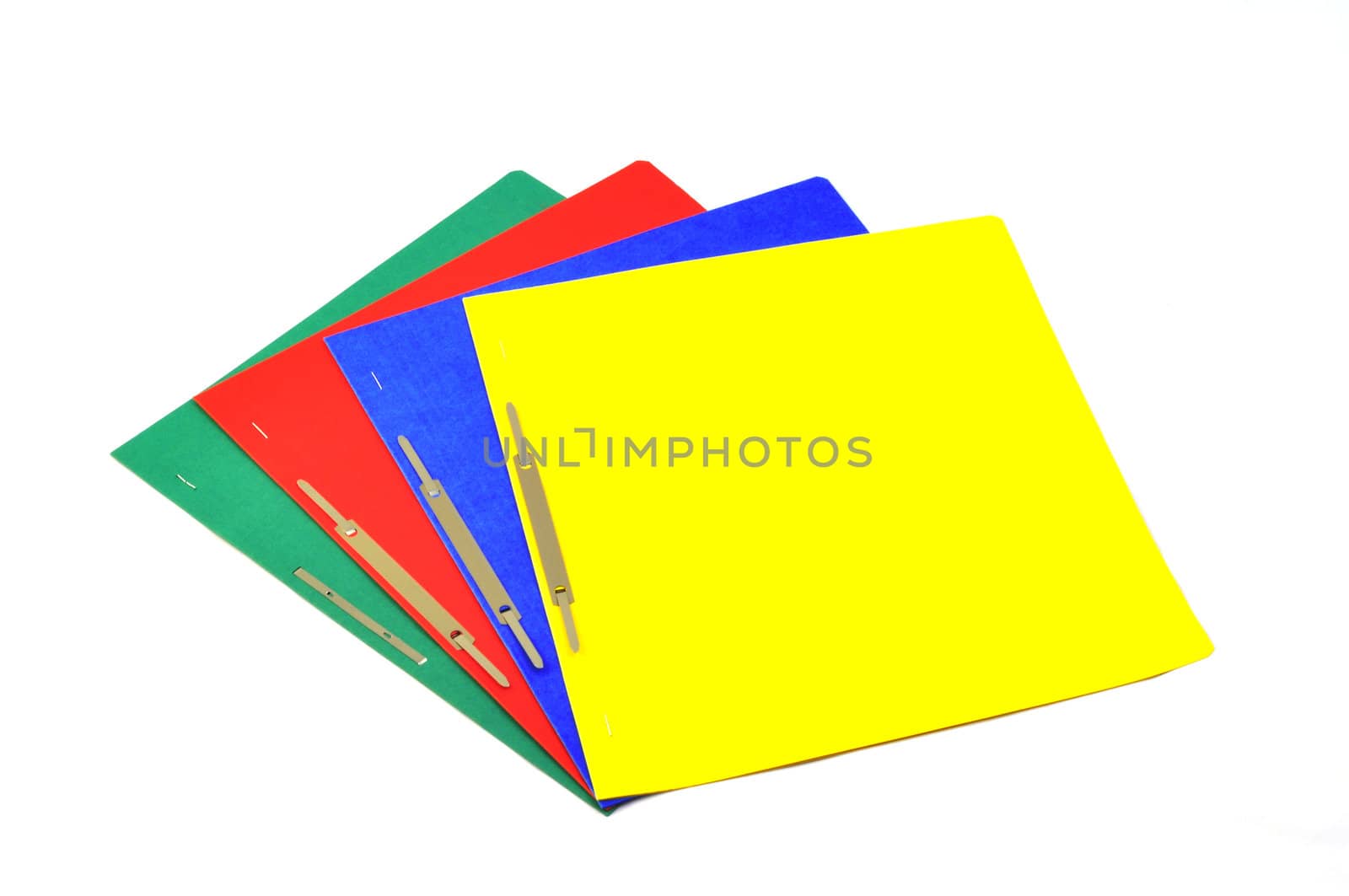 markers from four different colors on white background