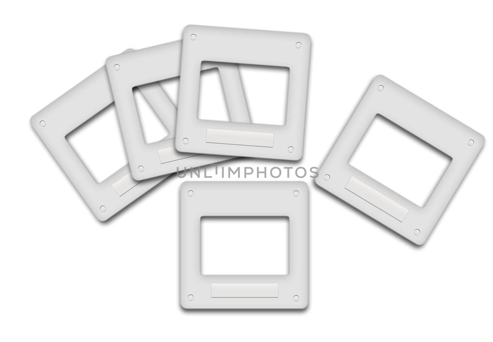 five slides that were placed differently on a white background