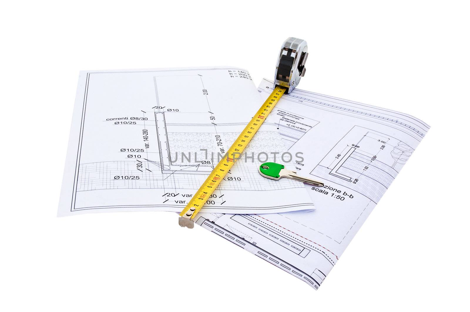 architectural design of a building on a white background