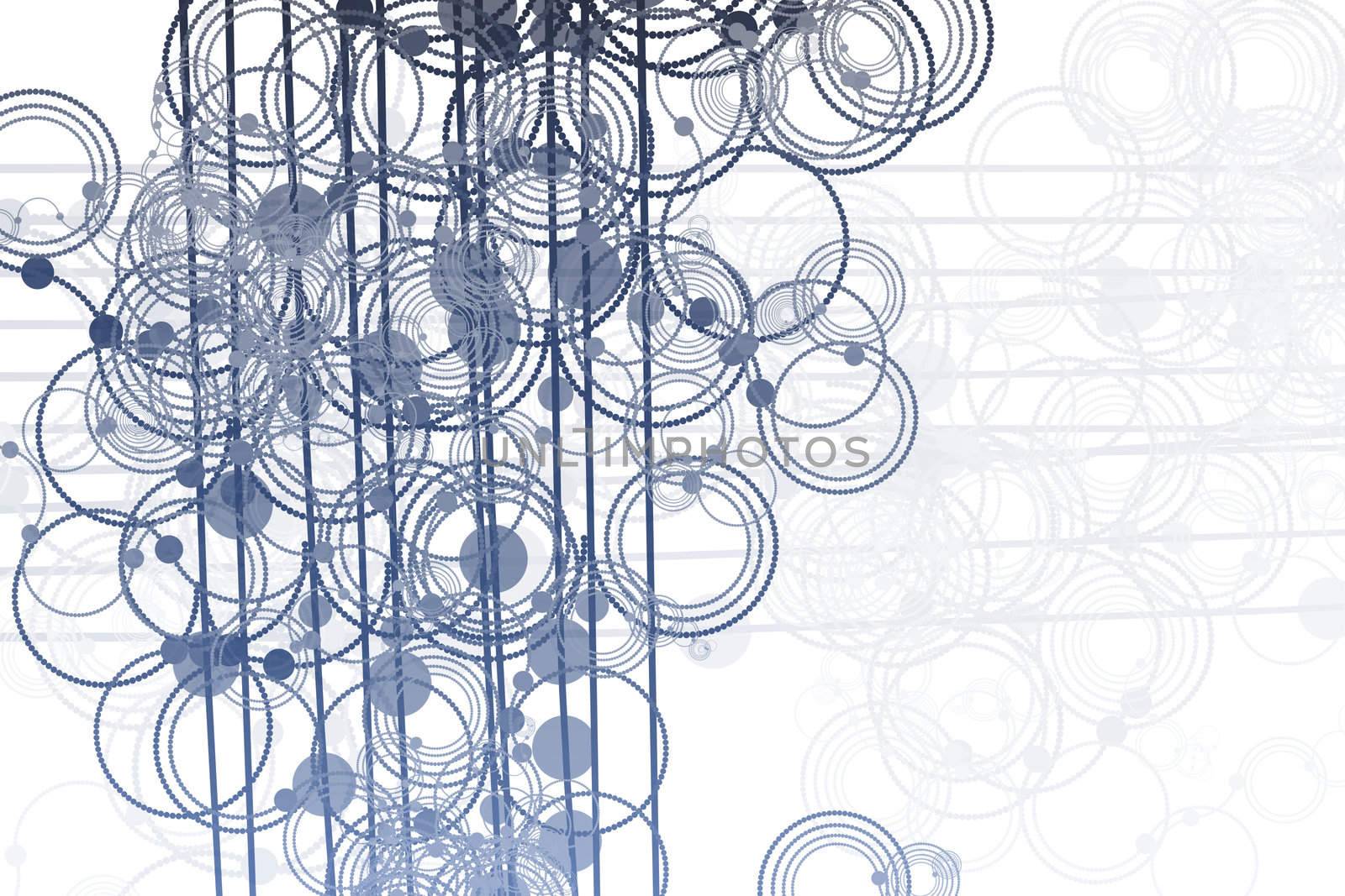 Clean Flowing Lines and Circles Abstract Background 