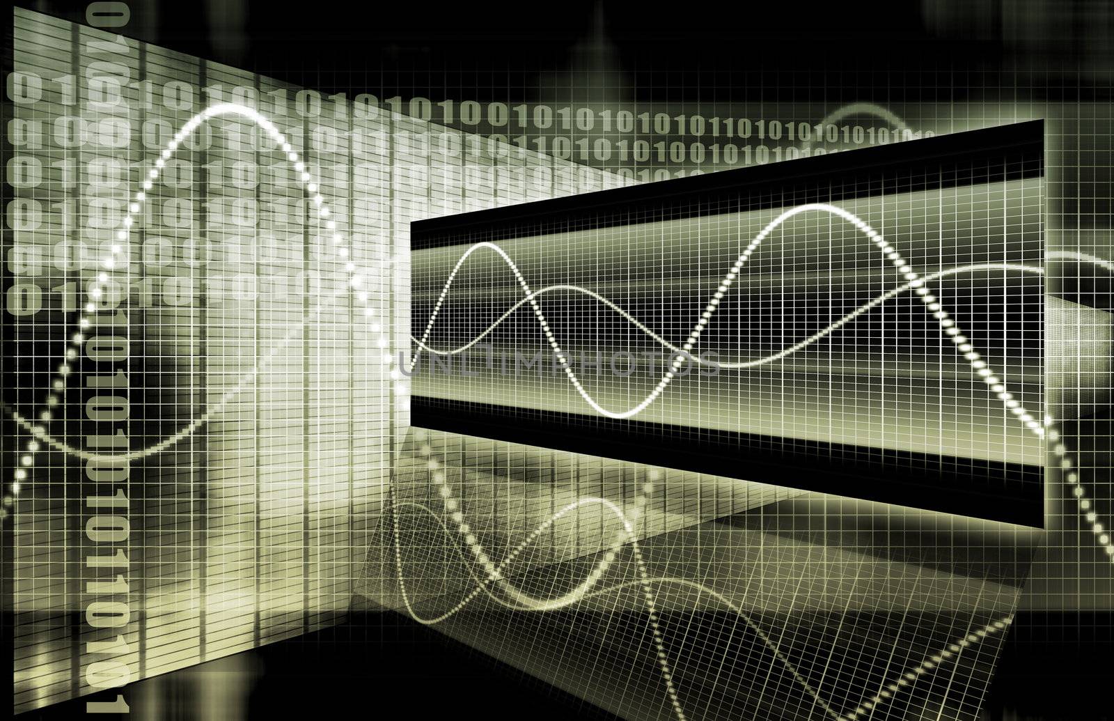 A Multimedia Technology Data as Art Background