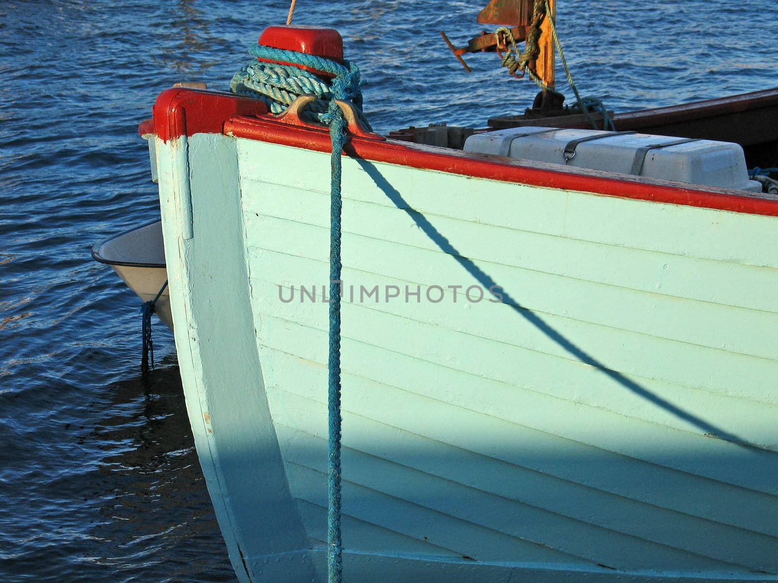 Prow of a small wooden traditional fishing boat