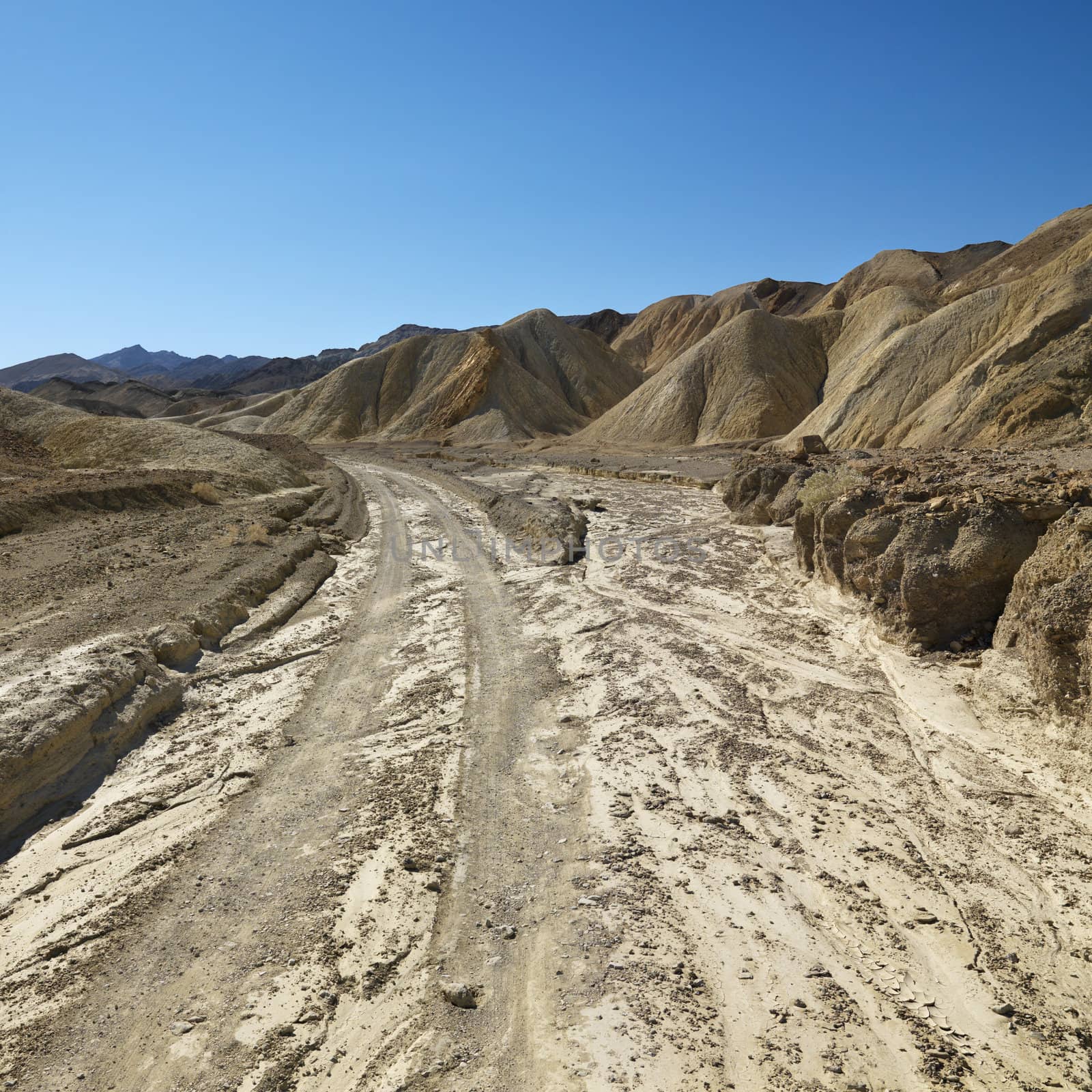 Dirt road in Death Valley. by iofoto