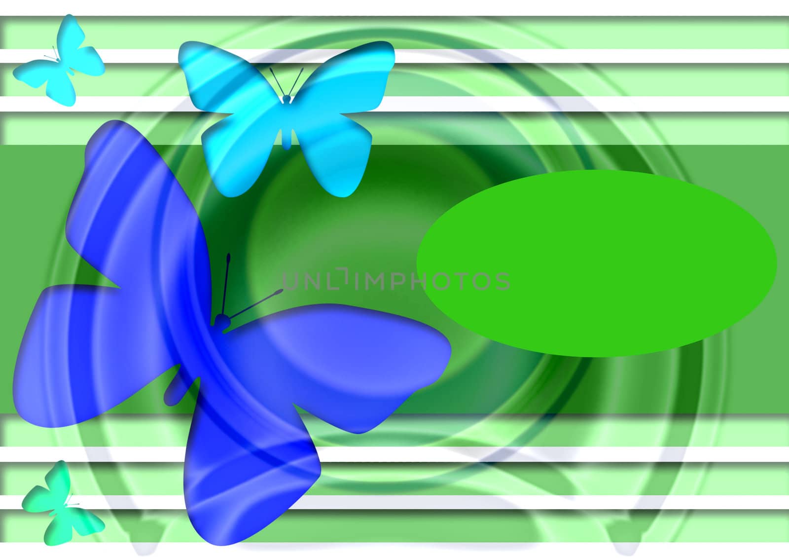 abstract creative fantasy image background with butterflies