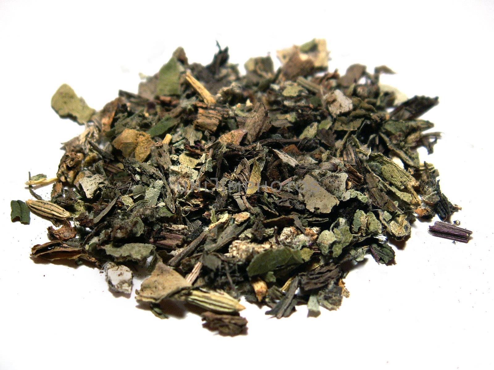 detail of a herbal tea