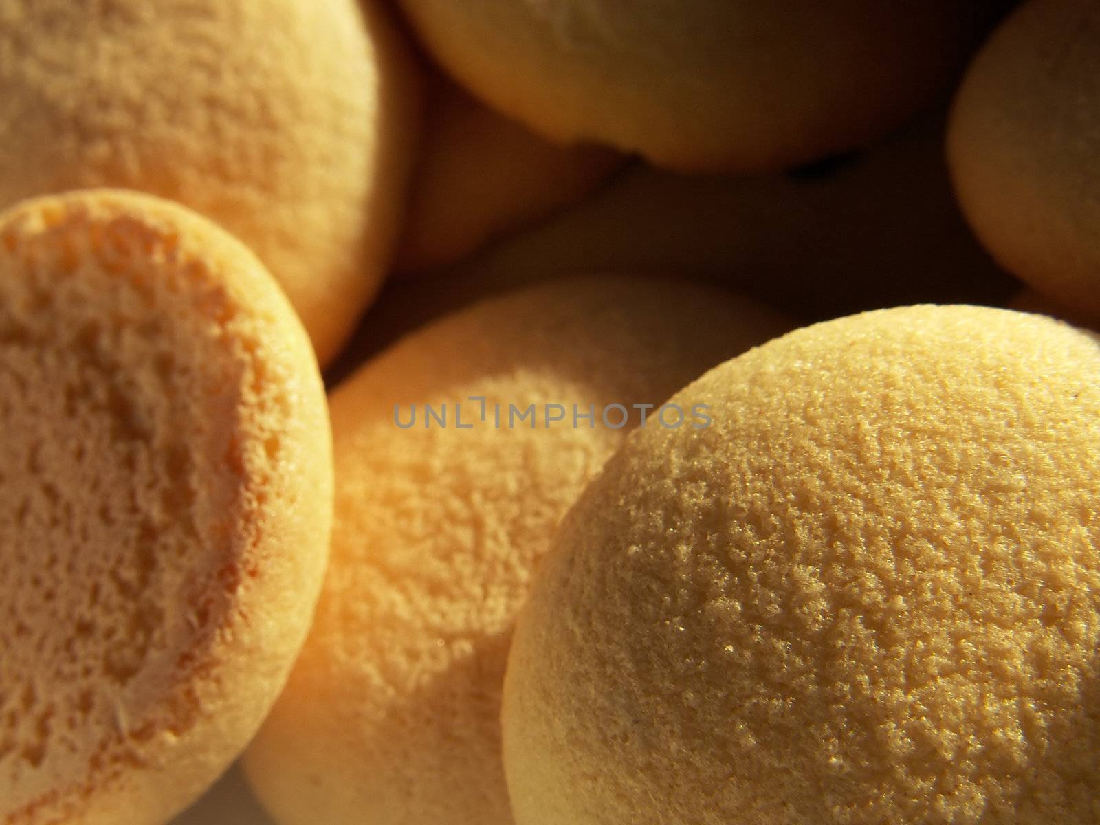 detail of sponge biscuits