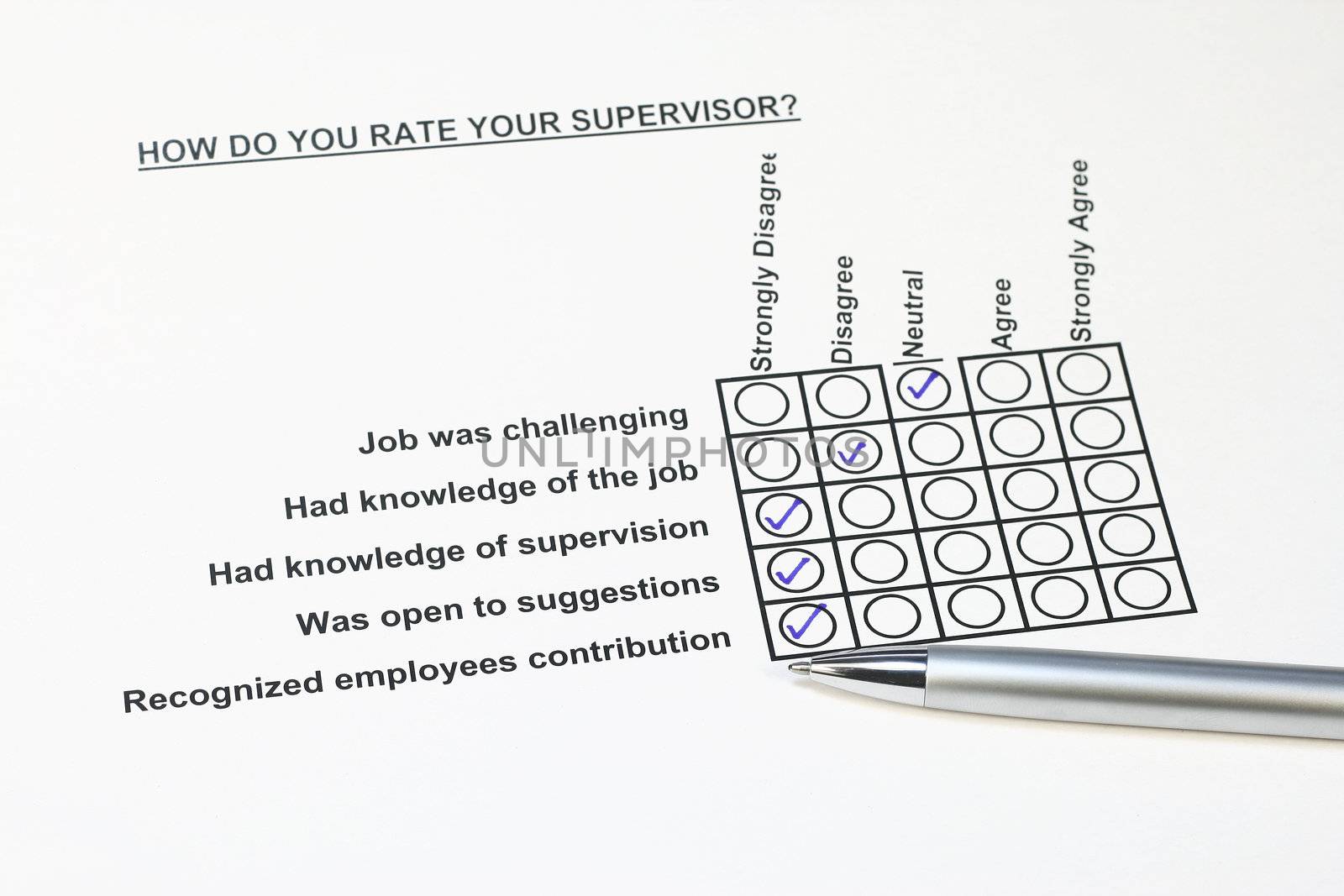 How do you rate your supervisor by sacatani